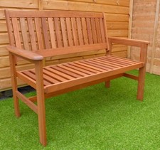 2 Seater Hardwood Bench -