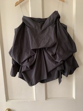 Vintage All Saints Hitch Skirt Asymmetric Hem Grey Cotton UK8