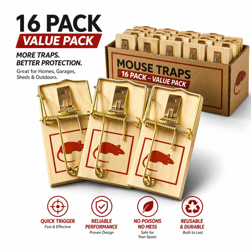 Pack wooden mouse - or,