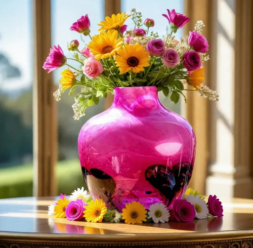 Caithness vase pink cadenza - pink,