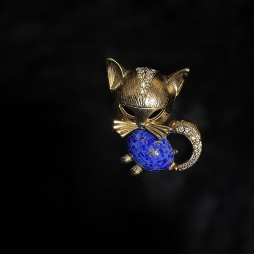 Gemcraft vintage cat brooch - vintage,