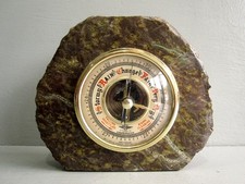 Vintage Cornish Serpentine stone Shortland Smiths barometer weather checker