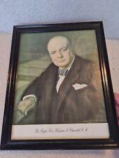 Antique / Vintage Print of Winston Churchill by John Archibald Alexander Berrie