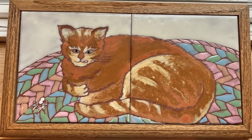 Art tile trivet - art,