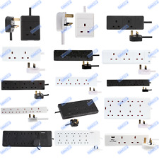 UK Extension Lead Cable 1 2 3 4 6 8 10 Gang Way 50cm - 20m Plug Mains Power Lead