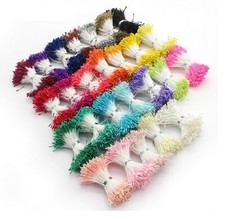 Artificial Flower Stamen Double Head Eco Friendly Floral Craft Wedding 1mm 250pc