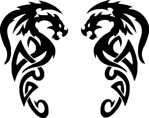 Tribal dragon car camper van - tribal,