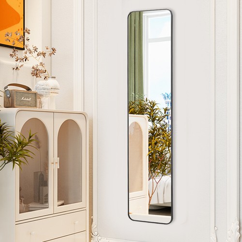 Black full length wall mirror - full,