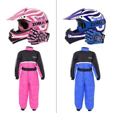 ZORAX ZOR-X17 Kids Motocross MX Motorbike Helmets ATV Race Suit & Gloves Goggles