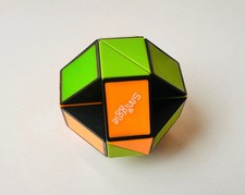 Snake Rubik Cube Puzzle Toy Educational Fidget Green & Orange