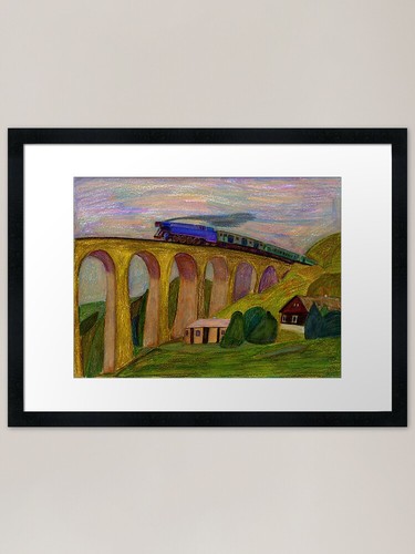 Steam train viaduct - steam, on