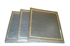 3 Navy Blue Photo Albums - 8"