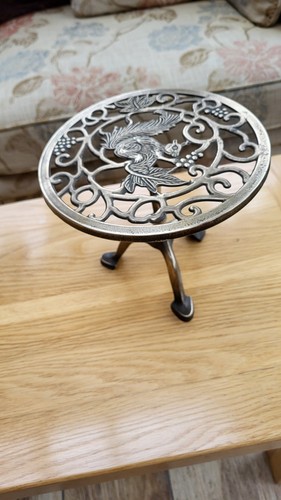 Fireside vintage brass trivet - vintage,