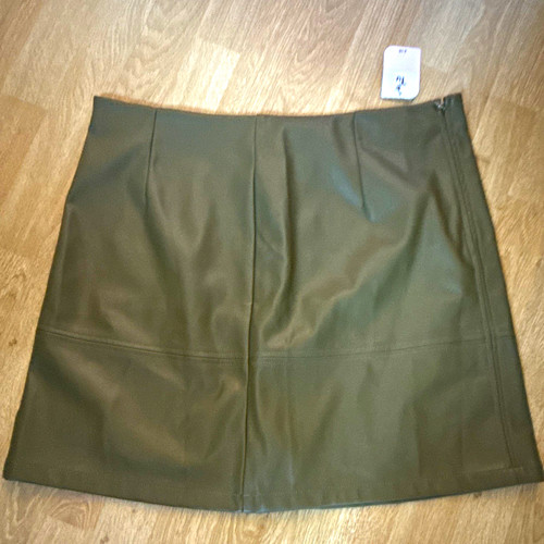 Womens khaki faux - faux, leather