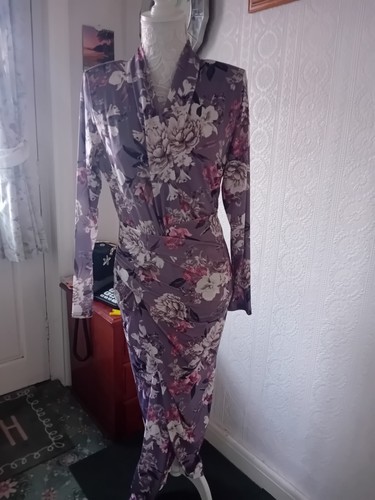 Floral pink grey white - floral, pink,