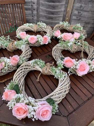 Wicker heart wreath five - wicker,