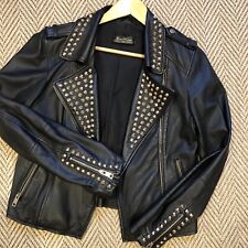 Leather Zara Women’s Jacket Studded Biker Style S