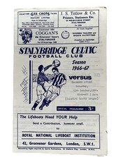 66/67 Stalybridge Celtic v. Tranmere Rovers - Cheshire County League.