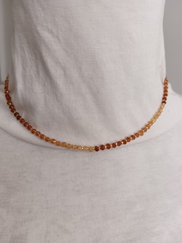 Hessonite garnet necklace - hessonite,