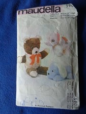 VINTAGE MAUDELLA SEWING PATT - TOYS TEDDY/DOG/ELEPHANT