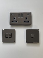 Screwless black chrome plug - -,