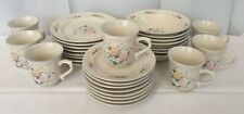 Crown Dynasty Floral Tea Set Cups, Saucers, Tea Plates & Bowls - 30 pieces