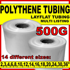 Layflat polythene poly tubing tube *ALL SIZES & QTYS* clear- 500 GAUGE 168M roll