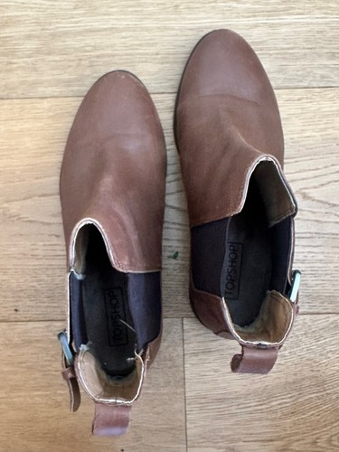 Topshop tan brown leather