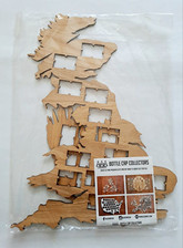 UK Wooden Map Beer Cap Trap Beer Bottle Collector Great Britain Ireland