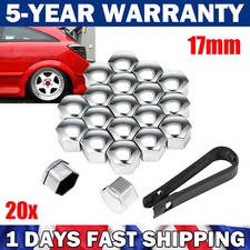20X 17mm CHROME ALLOY CAR WHEEL NUT BOLT COVERS CAPS UNIVERSAL FOR ANY CAR NEW