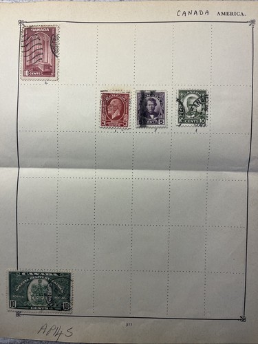 Canada stamps old album - stamps, on