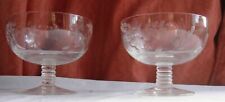 Two cut glass sundae or icecream or trifle or jelly bowls 10cms across
