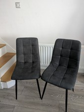 Set upholstered faux - of, 2