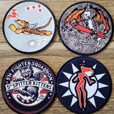 NOSE ART WW2 plane RAF USAF fighter squad bomber flying jacket SEW IRON ON PATCH