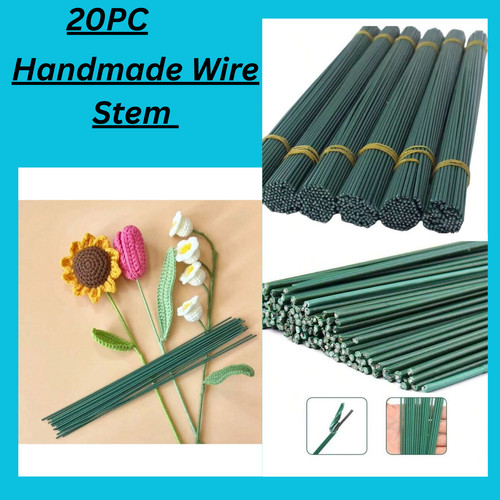 Green artificial flower stems - artificial,