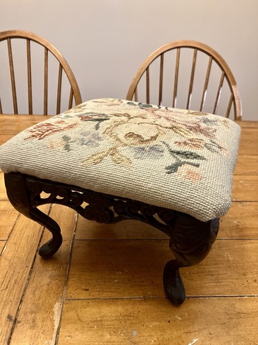 Vintage cast iron footstool - iron,