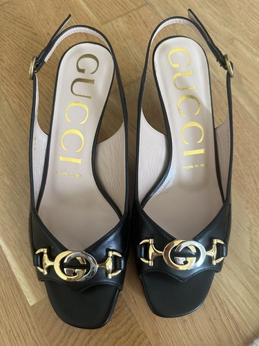 Gucci logo slingback shoes - gucci,