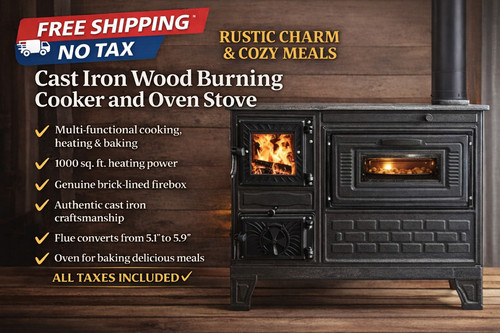 Cast iron wood stove oven - cast,