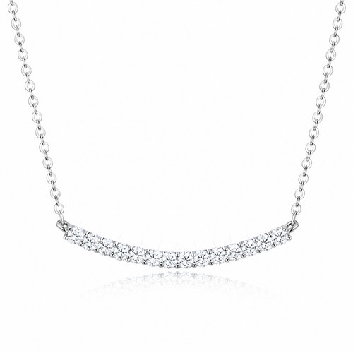 Moissanite curve bar - moissanite,