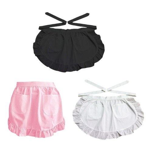 Ruffled maid waist apron - waist,