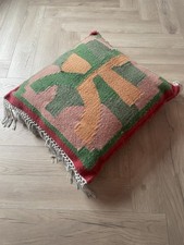 Kilim/rug Floor Cushion, Large, New, Fringing, Collection ME8