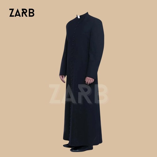 Black roman cassock wool - cassock,