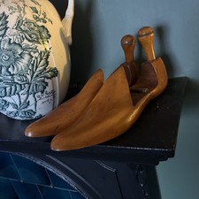 Pair vintage wooden hinged - pair,