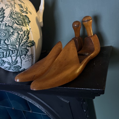 Pair vintage wooden hinged - vintage,