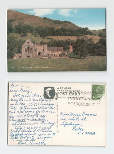 Postcard valle crucis abbey - -,