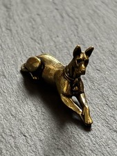 Doberman solid brass | lying