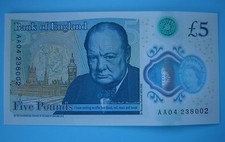 AA Serial New £5 Five Pound