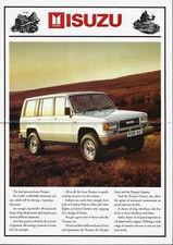 Isuzu Trooper 1988-89 UK Market Foldout Sales Brochure SWB LWB Commercial 