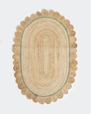 Oval Rug Jute Hand Braided