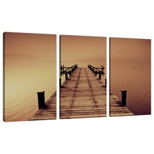 Set of Three Brown Sepia